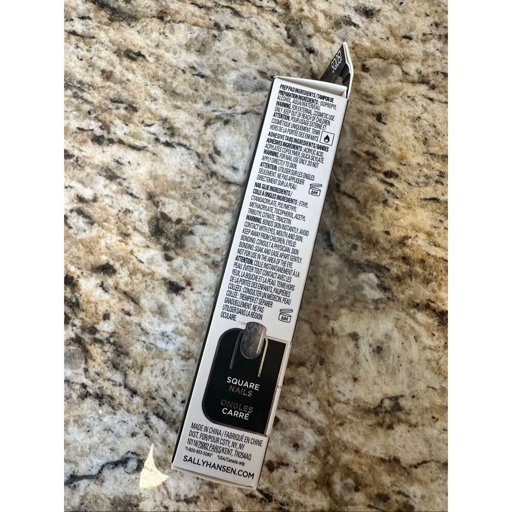 Sally Hansen Salon Effects Perfect Manicure 24 Press on Nails With Glue Square P - Picture 2 of 2